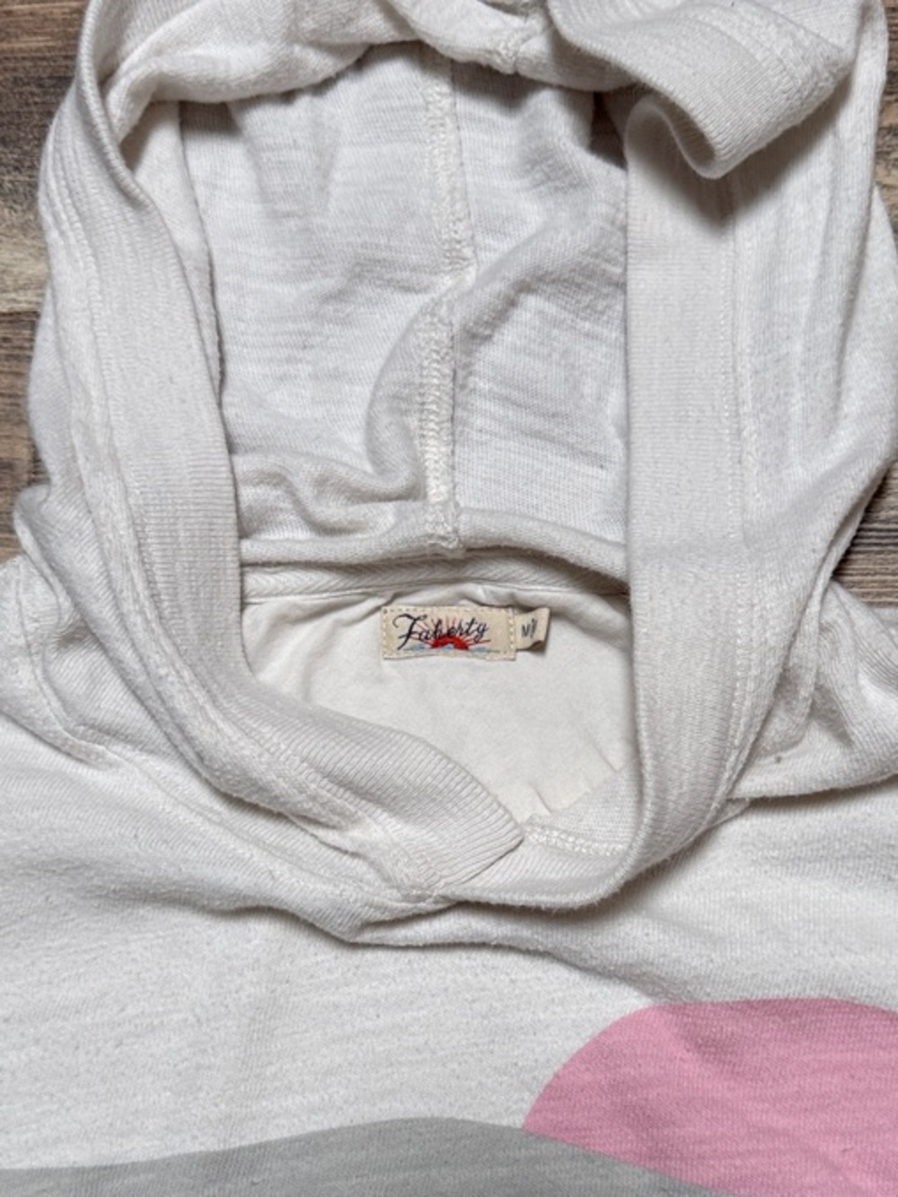 Faherty Sunwashed Slub Hoodie Sunrise Landscape Organic Cotton Women’s Medium - Picture 3 of 3